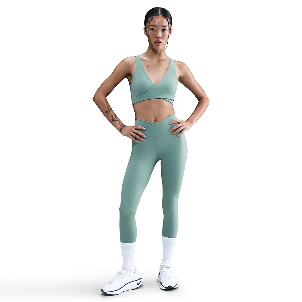 Женские тренировочные легинсы Nike One High-Waisted 7/8 — цвет зеленый, размер L (американский размер)