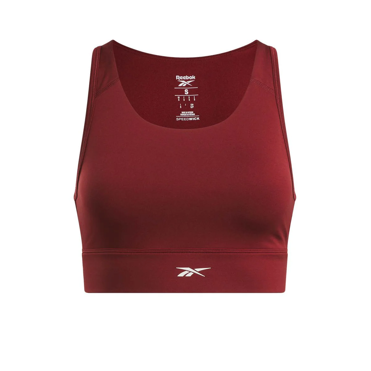 Женский спортивный топ Reebok Id Train High-Support — цвет красный, размер 2XS (американский размер)