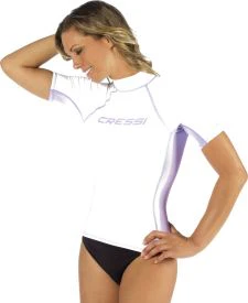 CRESSI Rash Guard Lady Short Sleeve White - White - L