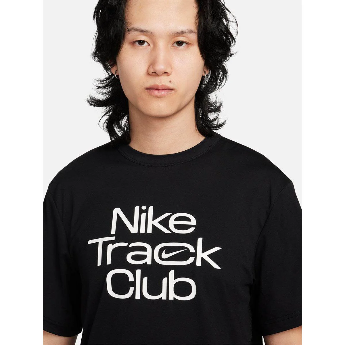 NIKE Track Club Men's Running T-Shirt - Black - L (US SIZE)