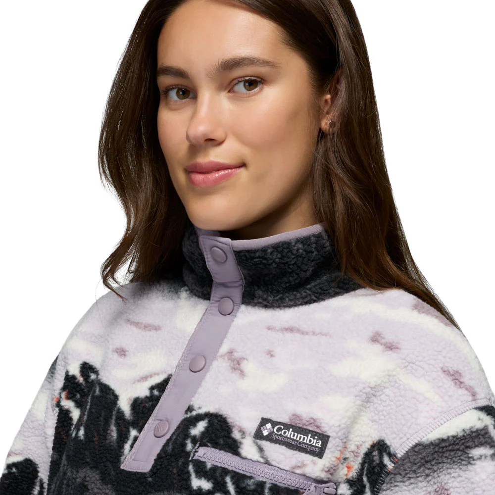 COLUMBIA Helvetia™ II Printed Cropped Half Snap Women's Sweatshirt - Black - 2XL (US SIZE)