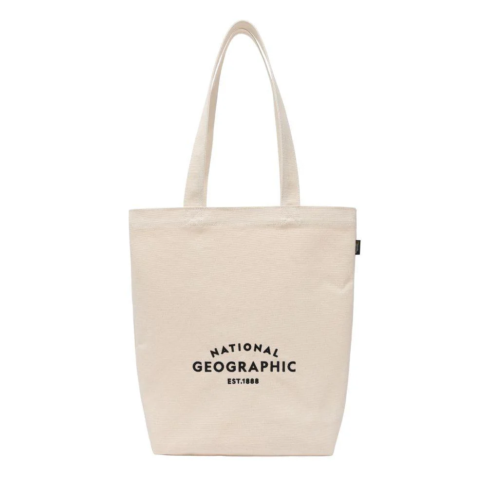 NATIONAL GEOGRAPHIC TOTE BAG N245ATO010-012 กระเป๋าถือ ผู้ชายและผู้หญิง WHITE - White - ONE SIZE