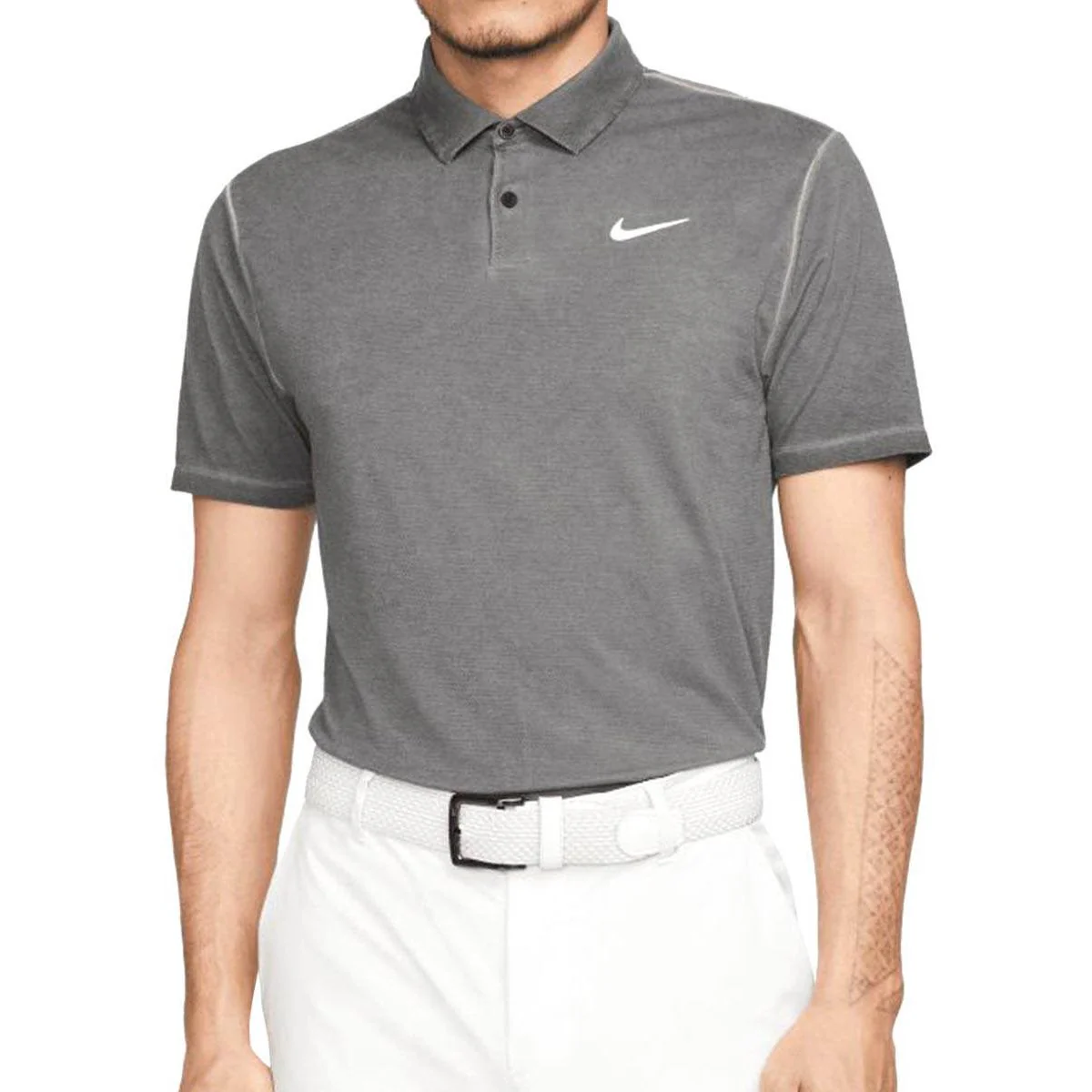 NIKE Dri-FIT Tour Washed Men's Golf Polo Shirt - Grey - 2XL (US SIZE)