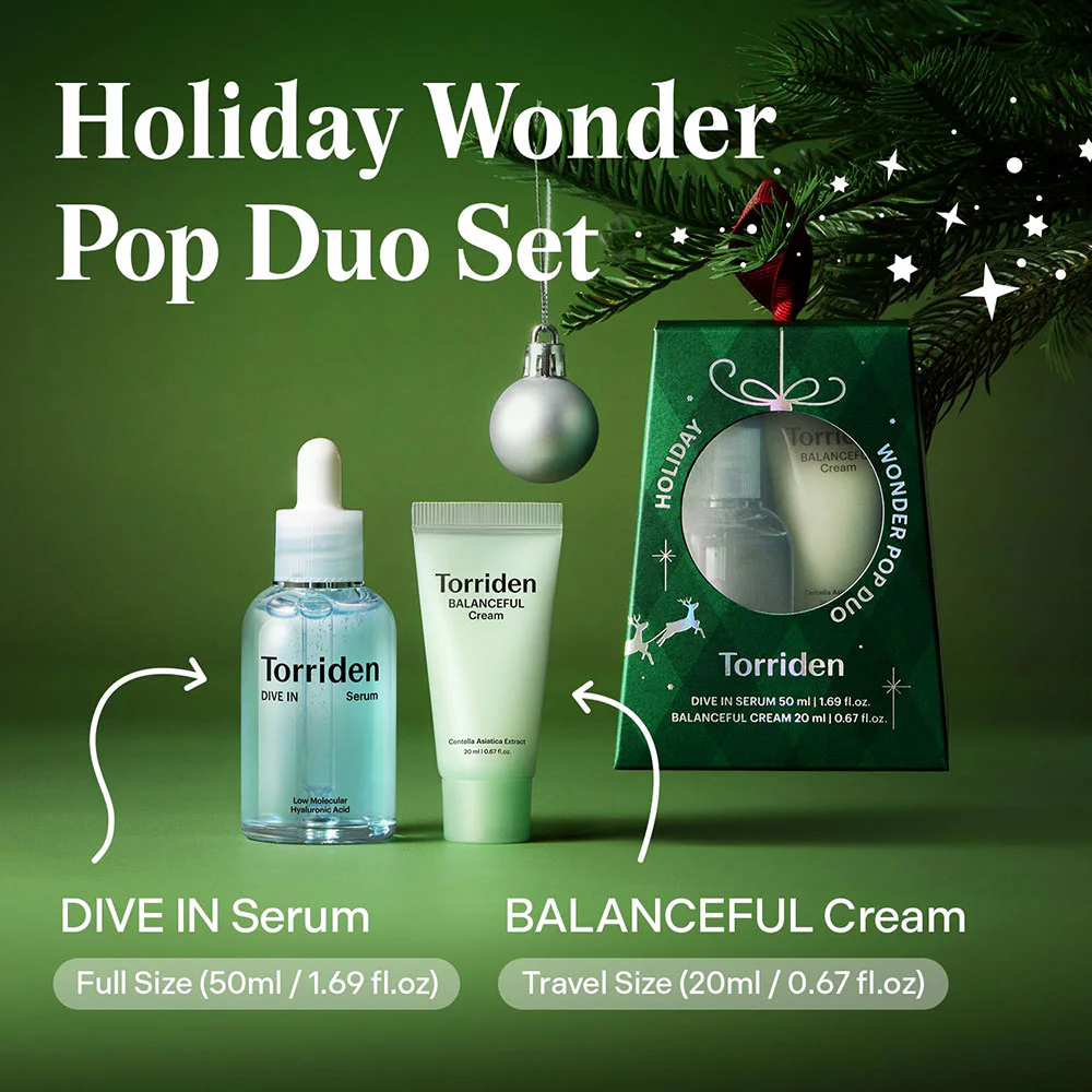 Сыворотка Torriden Set 2 Item Holiday Wonder Pop Duo Green Dive In 50 мл + Cream 20 мл