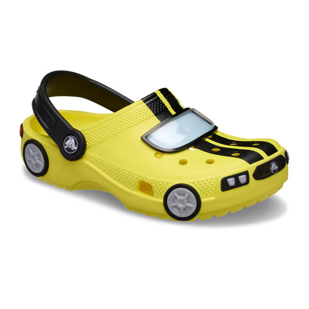 CROCS Classic IAM Race Car Clog Kids Lifestyle Shoes - Yellow - US C11