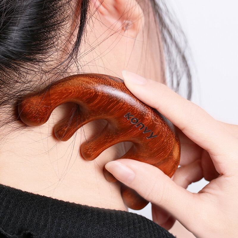 Konvy Wooden Scalp Massage Comb - #Classic Shape