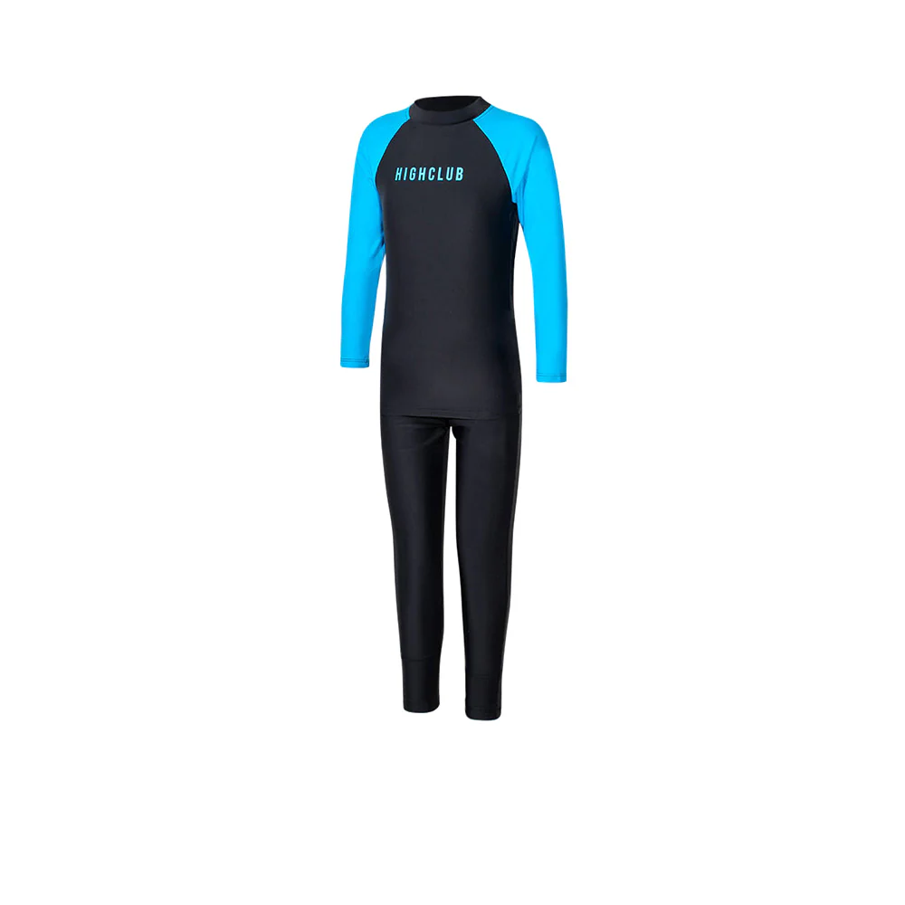 HIGHCLUB UPFK04 Boys Rashguard Set - Black - 10 (ASIAN SIZE)