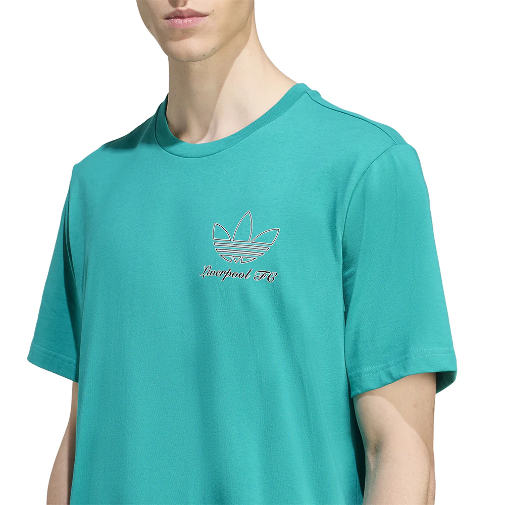 ADIDAS Liverpool FC Terrace Icons Graphic Men's Football T-shirt - Green - 2XL (UK SIZE)