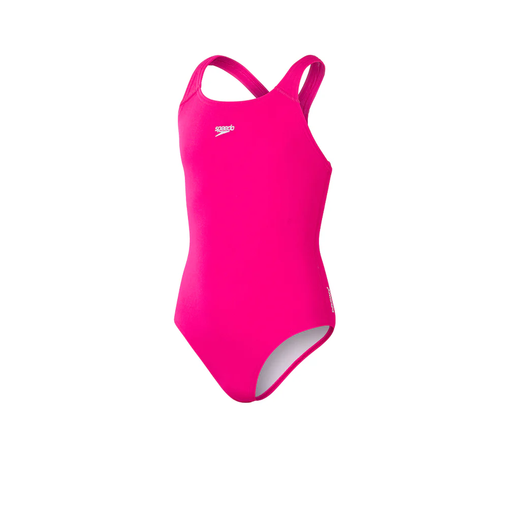 SPEEDO Endurance+ Medalist Girls Swimsuit - Pink - 11-12 YEARS