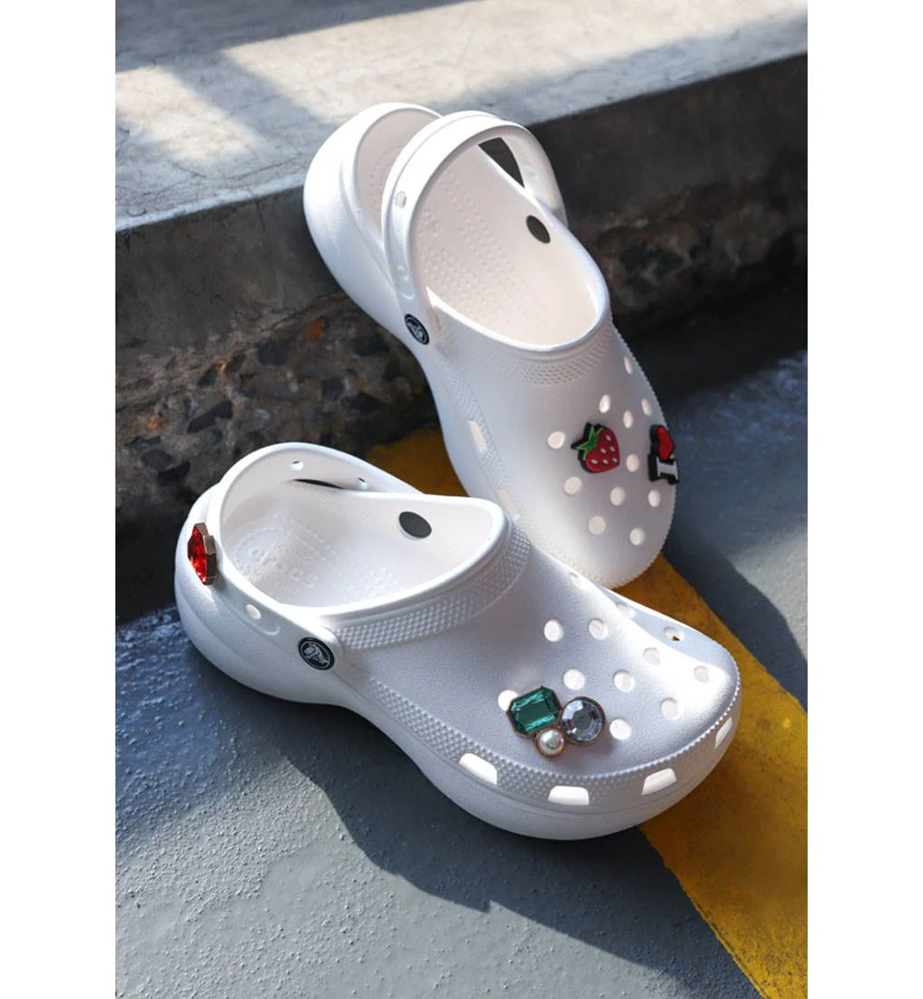 Женские сабо Crocs Classic Platform Clog — цвет белый, Us W10