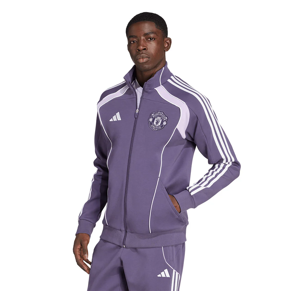 ADIDAS Manchester United UBP Doubleknit Track Men's Football Jacket - Purple - 2XL (UK SIZE)