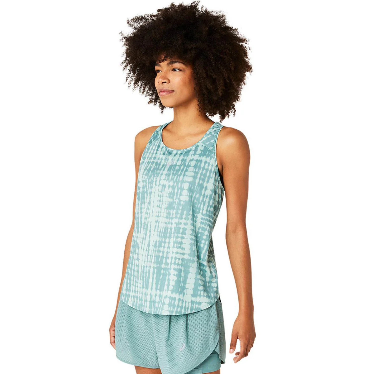 ASICS Road All Over Print Women's Running Tank - Blue - L (US SIZE)