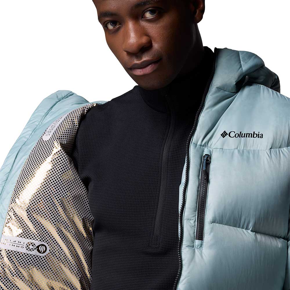 COLUMBIA Cloudview™ Down Hooded Men's Jacket - Blue - 2XL (US SIZE)