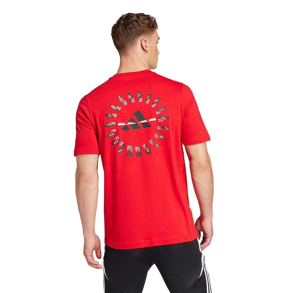 Мужская футбольная футболка Adidas Predator History Graphic — цвет красный, размер 2XL (UK SIZE)