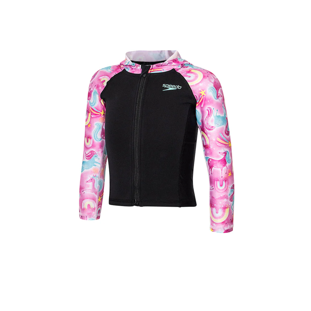 SPEEDO Essential Girls Rashguard - Black - 2 YEARS