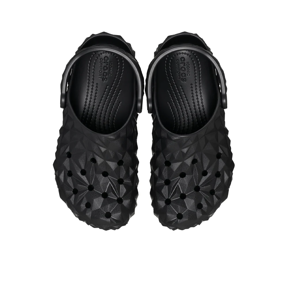 CROCS Classic Geometric Clog Unisex Shoes - Black - M10/W12