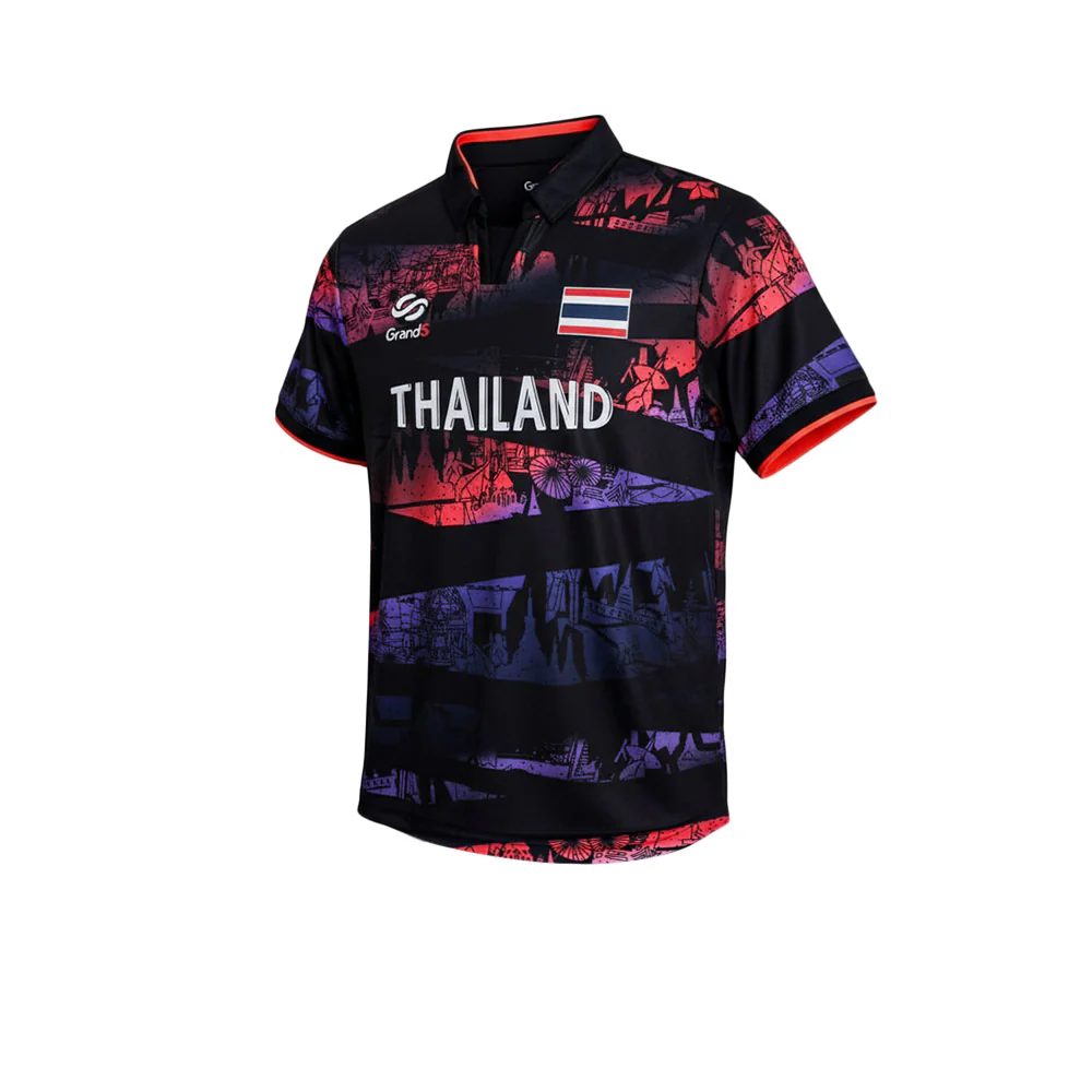 GRAND SPORT Thai National Team Sea Games 2025 E-Sports Men's Polo Shirt - Black - L (ASIAN SIZE)