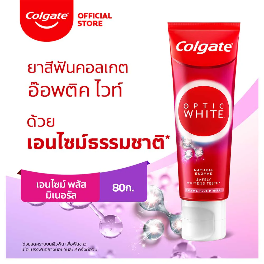 Colgate Optic White Enzyme Plus Mineral Toothpaste — Enzyme Plus Mineral, 80 г