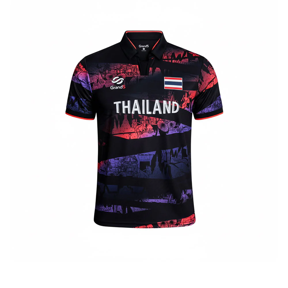GRAND SPORT Thai National Team Sea Games 2025 E-Sports Men's Polo Shirt - Black - L (ASIAN SIZE)