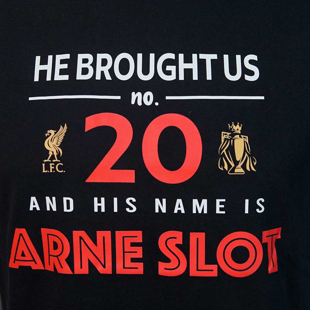 LFC Arne Slot Graphic Men's Football T-Shirt - Black - 2XL (UK SIZE)