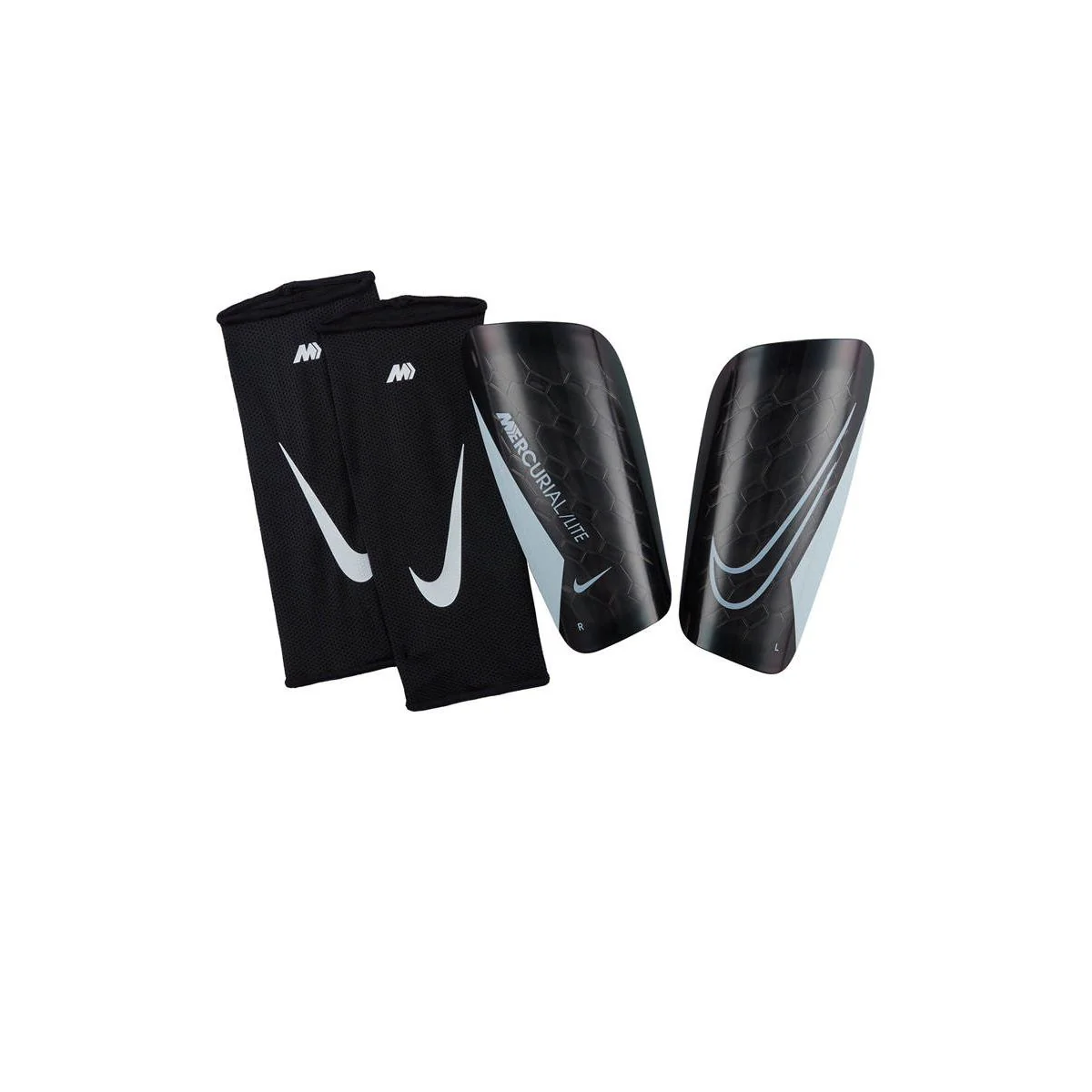 NIKE Mercurial Lite Men's Shin Guards - Black - L (US SIZE)