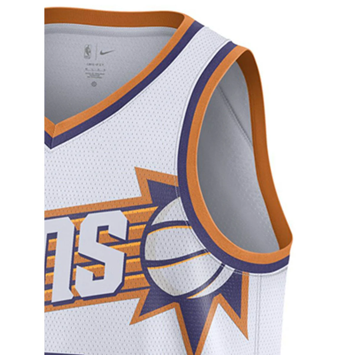 NIKE Phoenix Suns Association Edition 2023/24 Men's Basketball Jersey - White - 2XL (US SIZE)