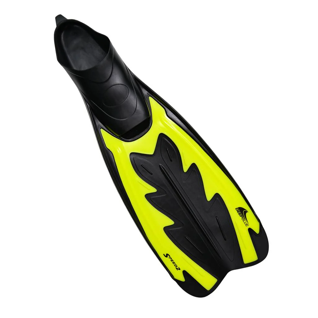Deep Blue Speed 2 Fins Yellow - Yellow - 5XS