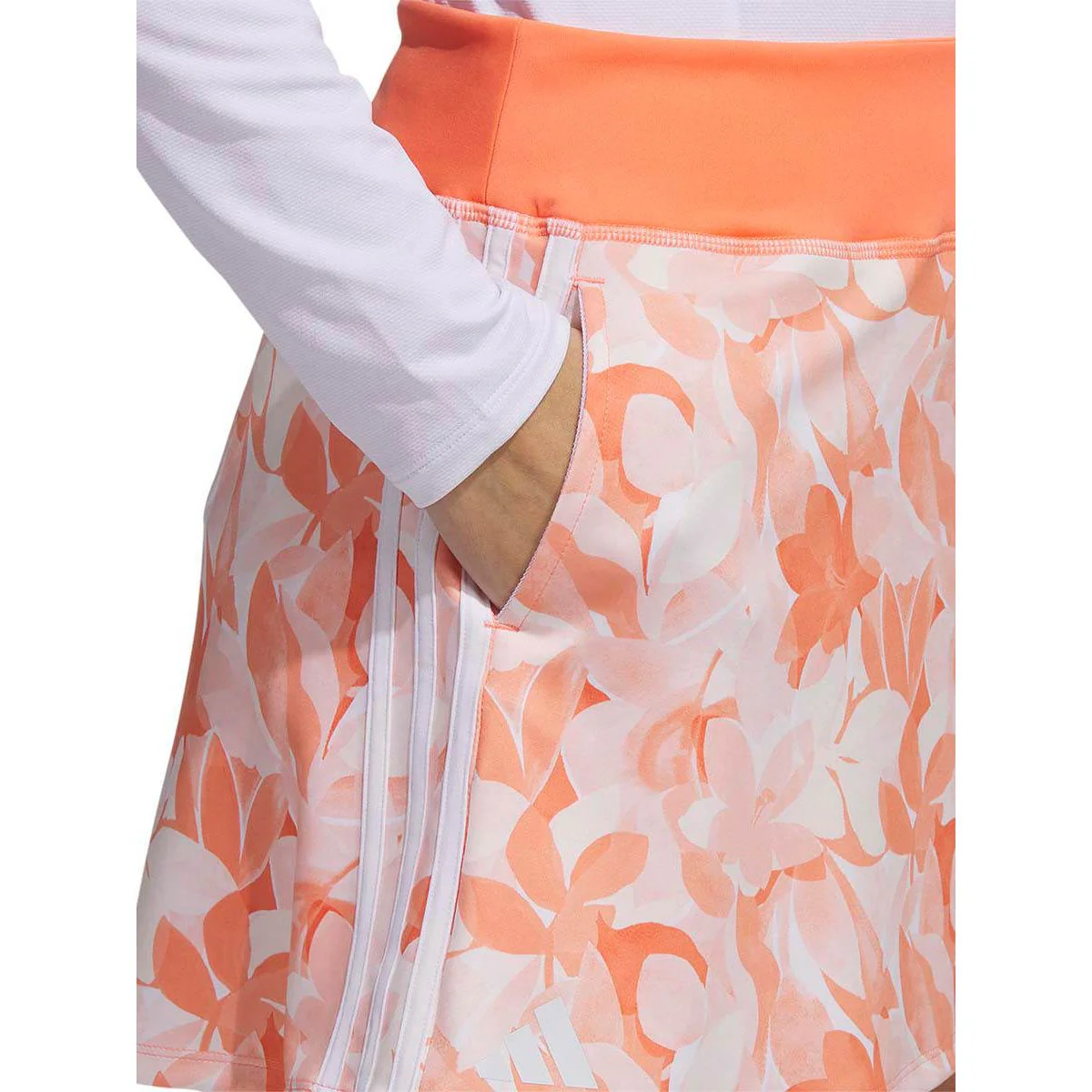 ADIDAS Floral 15-Inch Women's Golf Skort - Orange - 2XL (ASIAN SIZE)