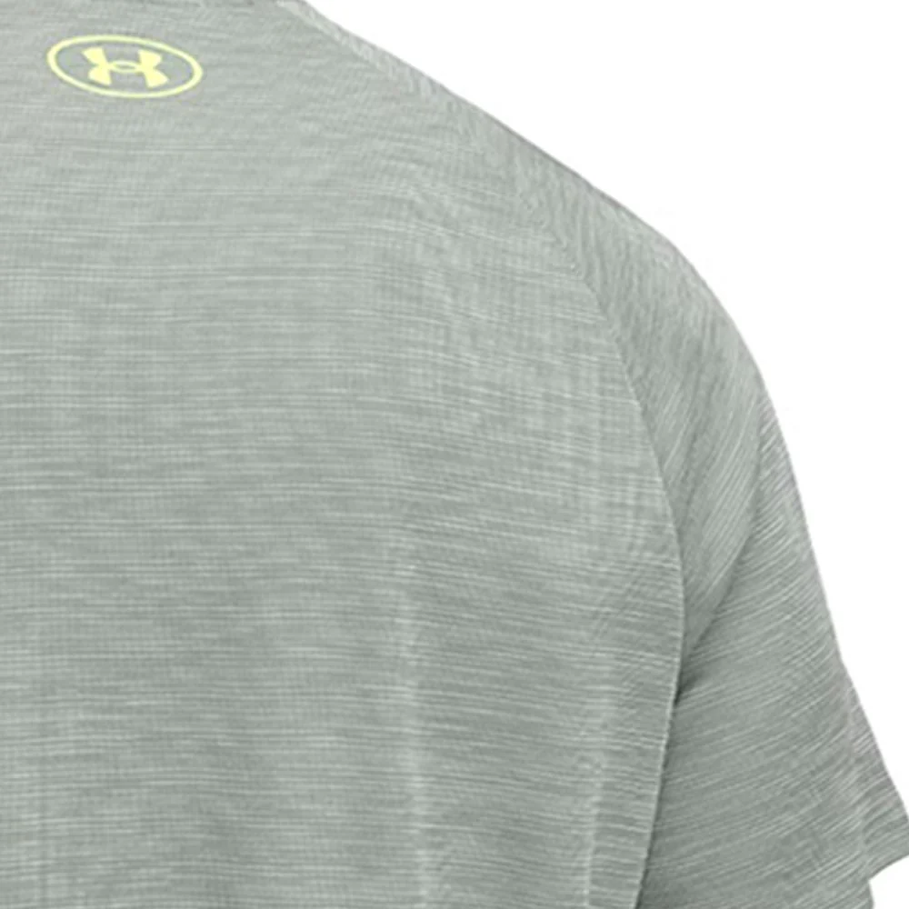 Мужская тренировочная футболка Under Armour Tech™ Textured — цвет зеленый, размер L (американский размер)