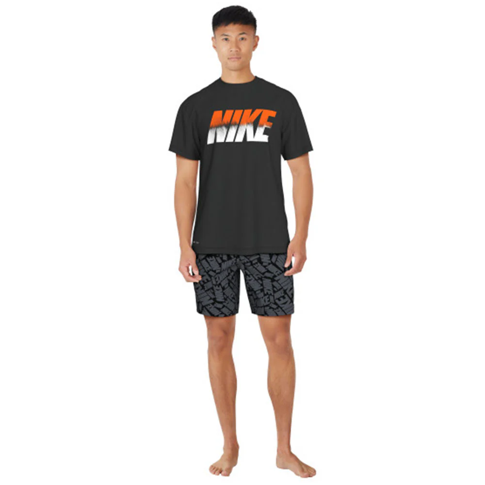NIKE Hydroguard Men's Swim Shirt - Black - L (US SIZE)