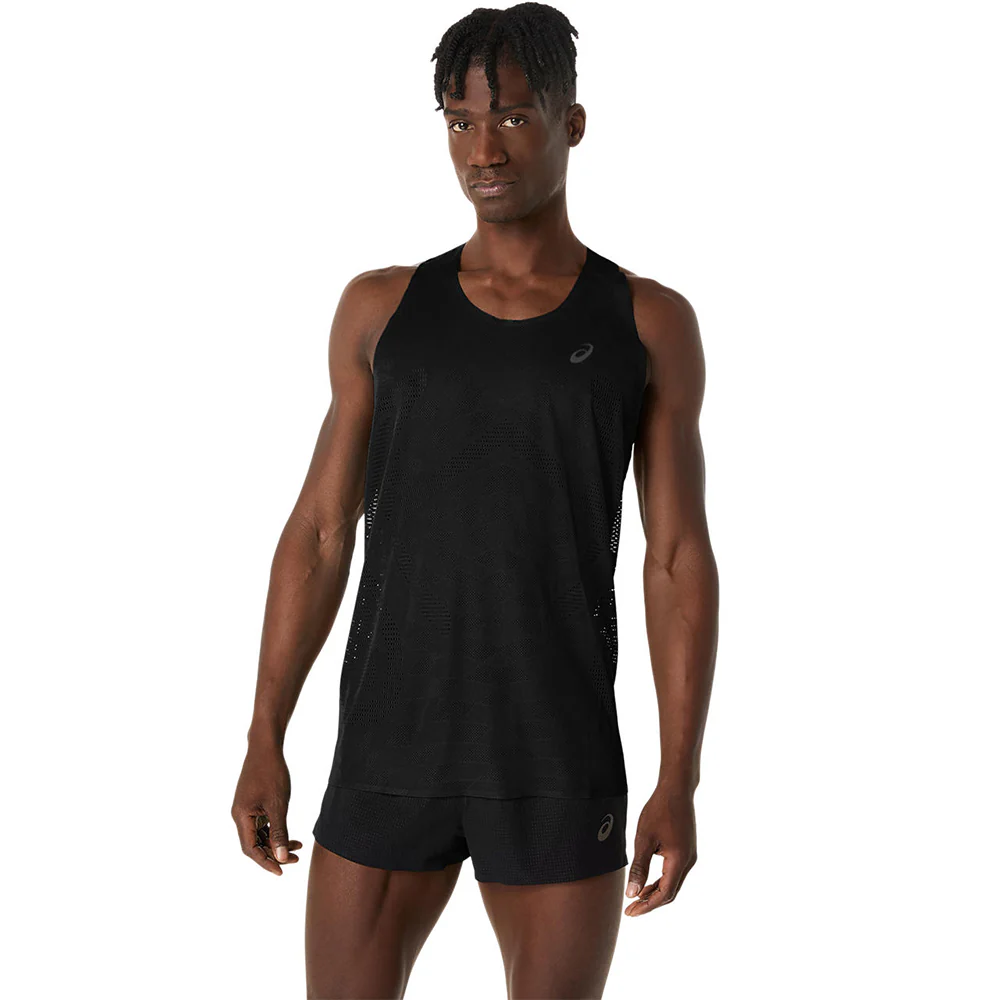 ASICS Metarun Men's Running Tank - Black - L (ASIAN SIZE)