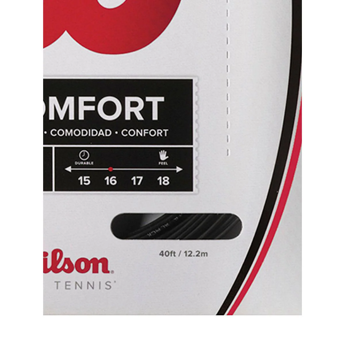 WILSON NXT 16 Tennis String - Black - ONE SIZE