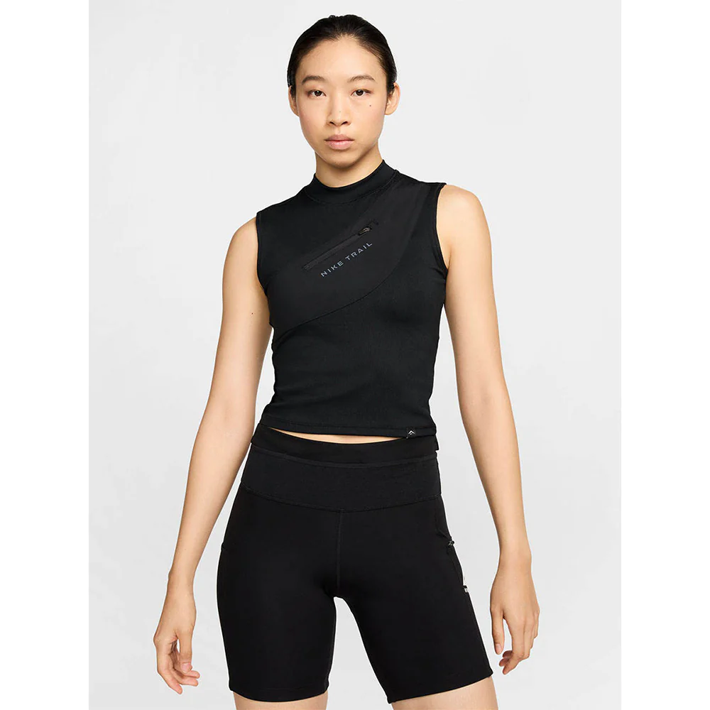 NIKE Trail Dri-FIT Storage Women's Running Tank - Black - L (US SIZE)