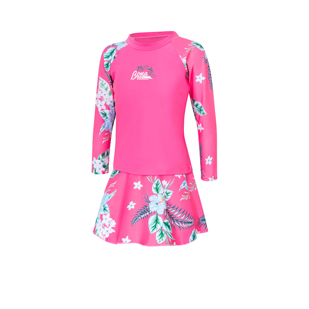 BONA UV LSK Girls Swimsuit - Orange - US 10