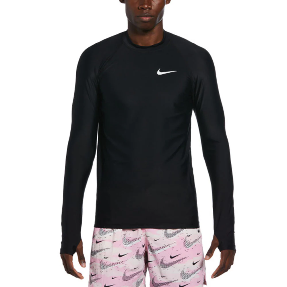 NIKE Whitewater Long-Sleeve Men's Rashguard - Black - L (US SIZE)