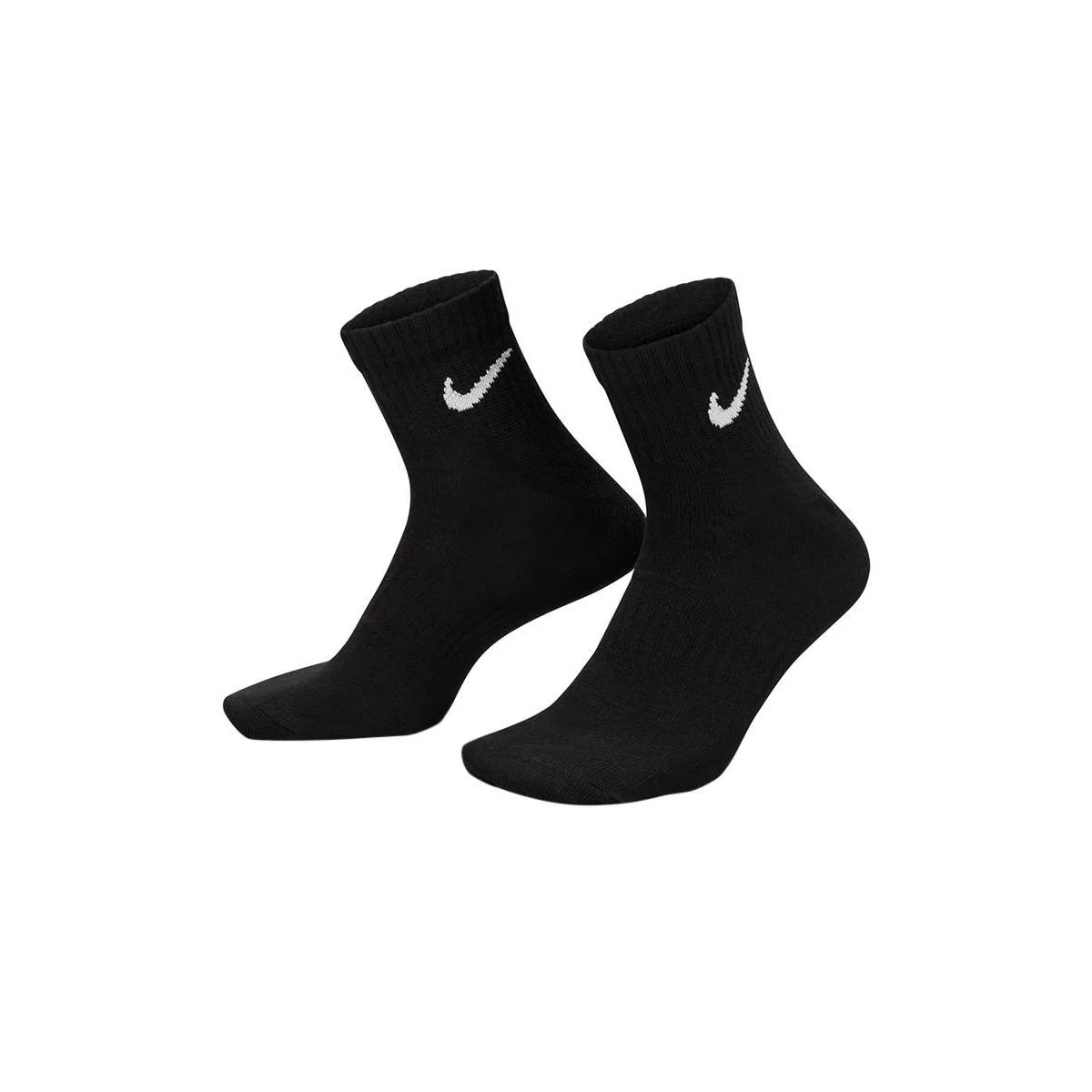 NIKE Everyday Lightweight Unisex Training Socks (3 Pairs) - Black - L (US SIZE)