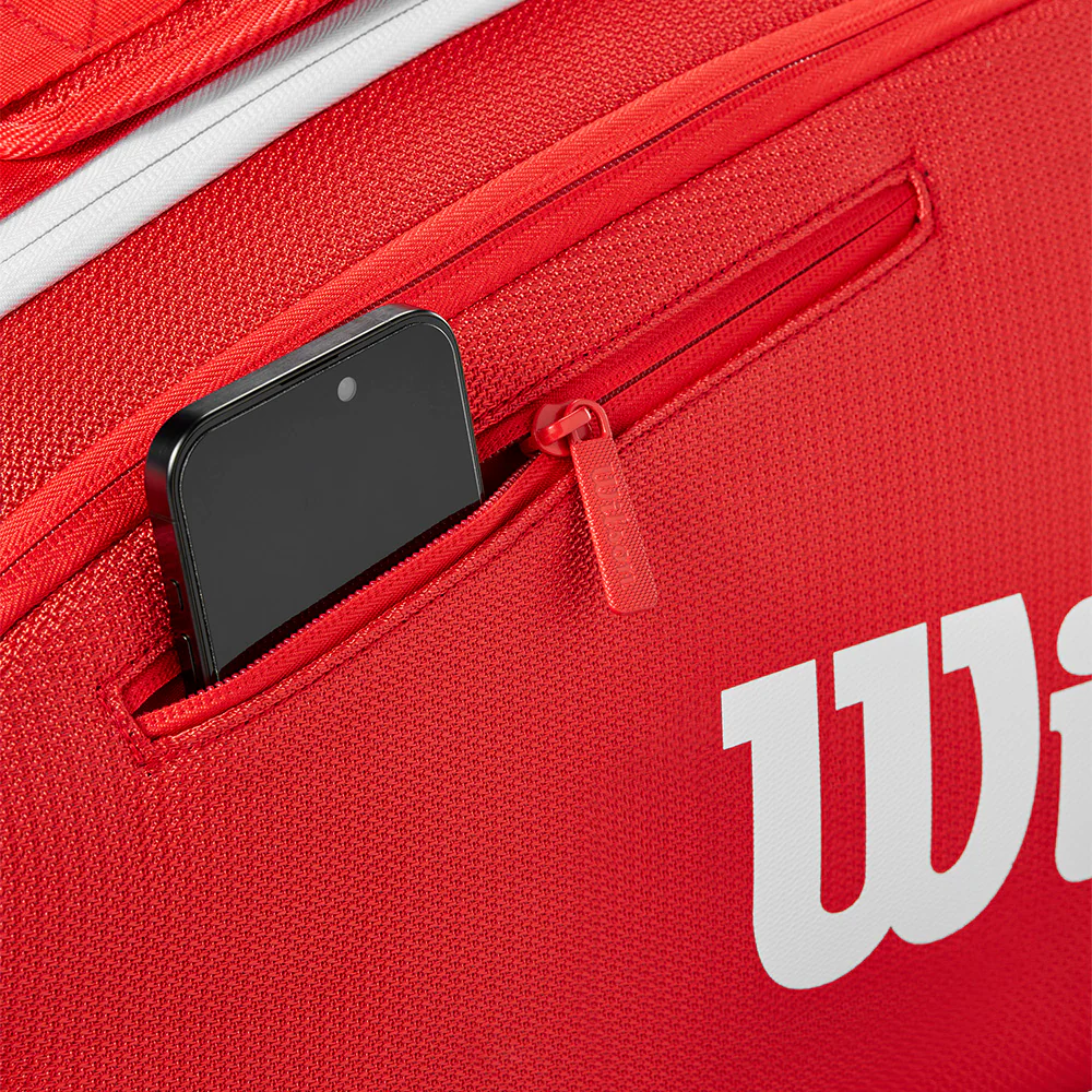 WILSON Super Tour 15 Pack Unisex Tennis Bag - Red - ONE SIZE