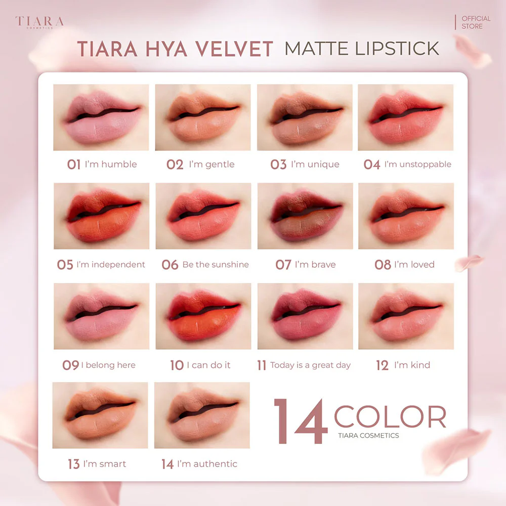 TIARA BEAUTY Hya Velvet Matte Lipstick 3g