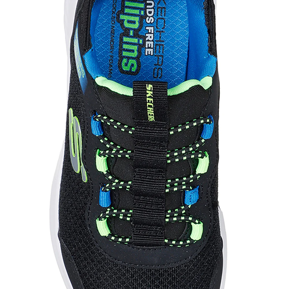 SKECHERS Slip-ins®: Bounder - Brisk-Burst Boys Lifestyle Shoes - Black - US 1