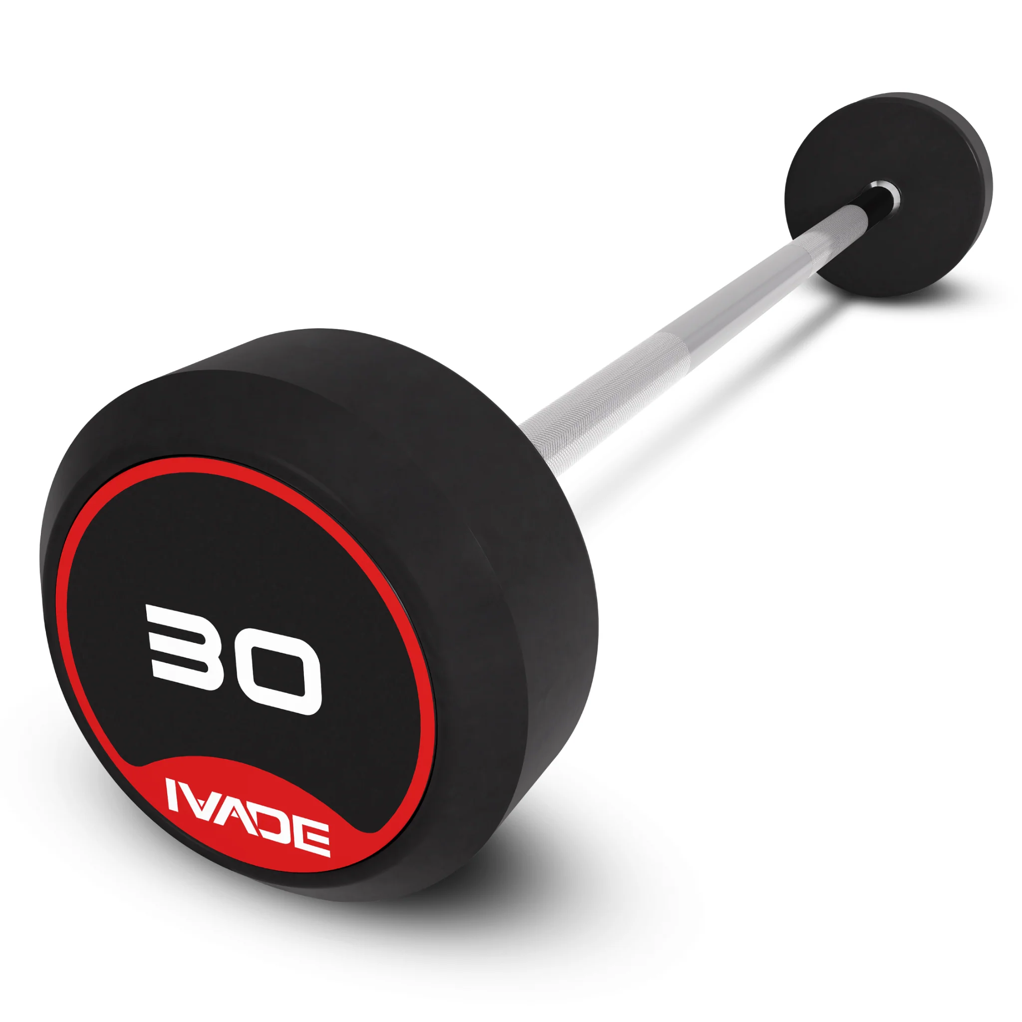 บาร์เบล แกนตรง หุ้มยาง IVADE (MD3009) - Black - 10KG