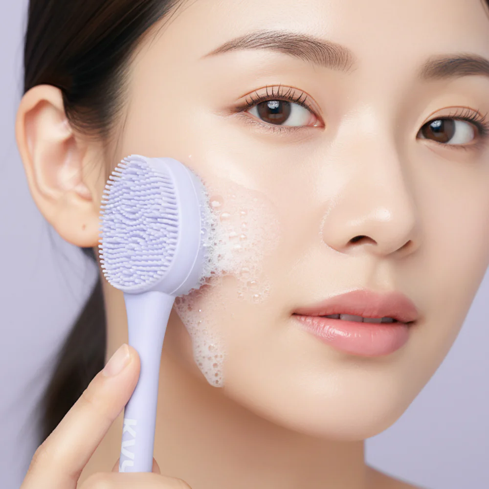 KVY Facial Cleansing Brush & Mask Applicator Fan Shape