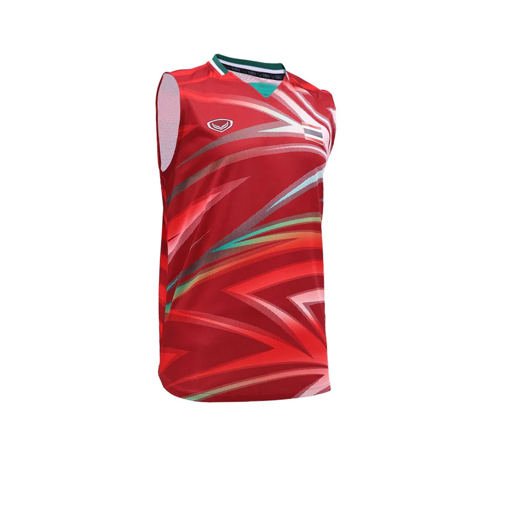 Мужская джерси Grand Sport Thai National Team Sea Games 2025 Badminton — цвет красный, размер 2XL (азиатский размер)