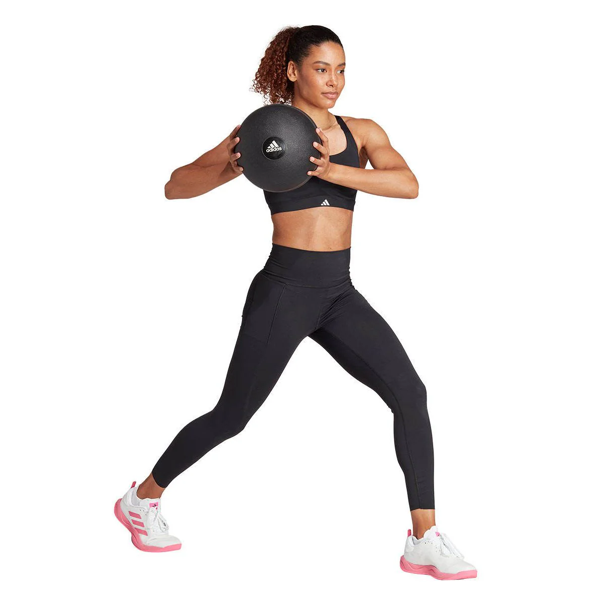 ADIDAS Optime Luxe 7/8 Women's Training Pants - Black - L (ASIAN SIZE)