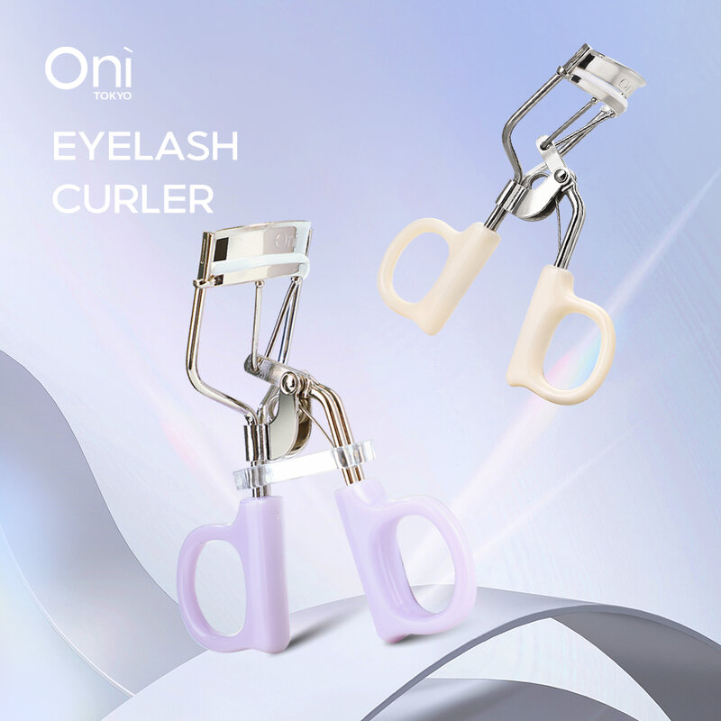 Oni Curved Lash Tweezer 1pc + Eyelash Curler — #White + Tweezer, 1pc