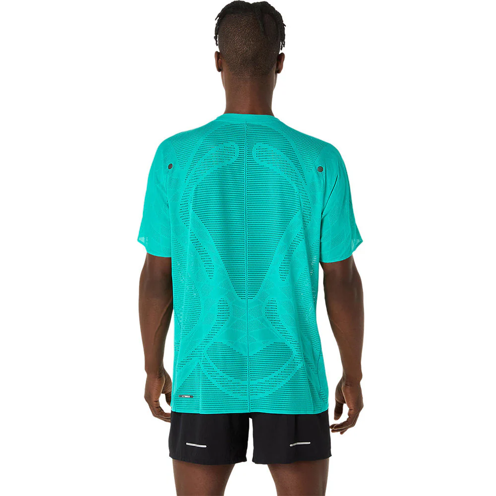 Мужская беговая футболка Asics Metarun — цвет зеленый, размер L (азиатский размер)