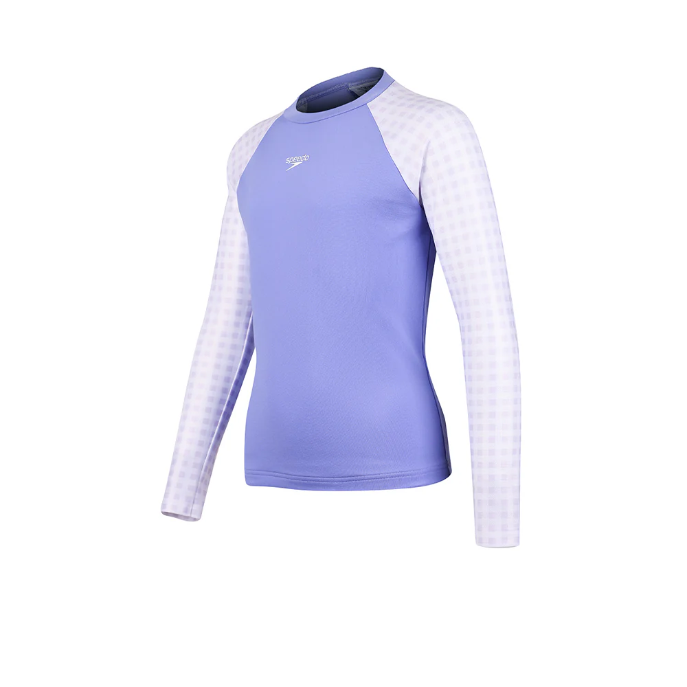 SPEEDO Splash & Learn 2.0 Long Sleeve Girls Rashguard - Purple - 11-12 YEARS