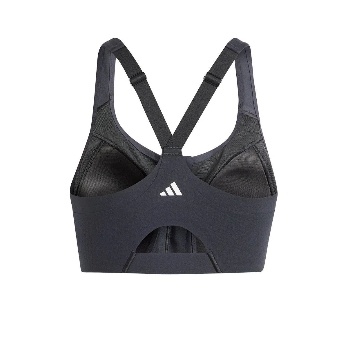 ADIDAS TLRD Impact Luxe High-Support Zip Women's Sports Bra - Black - 75 A
