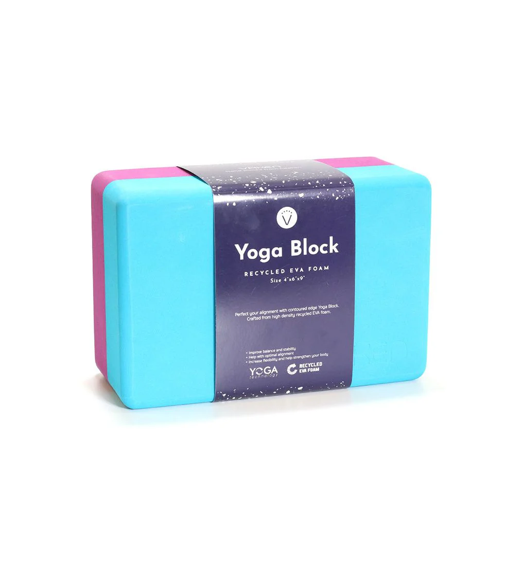 VAKEN Recycled Foam Friendship Yoga Block - Blue - ONE SIZE