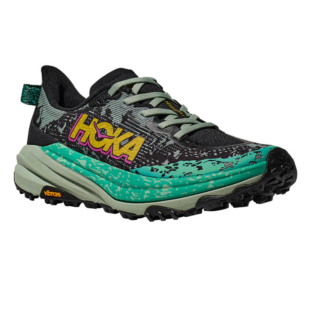HOKA Speedgoat 6 Women's Trail Running Shoes - Black - US 6.5