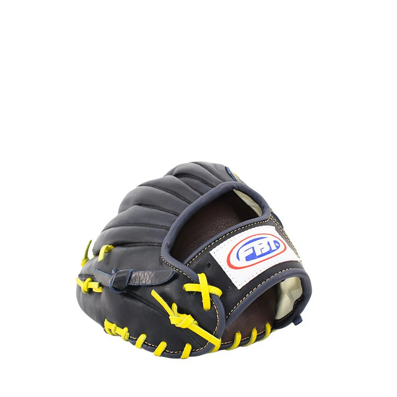 FBT Softball Gloves ถุงมือซอฟบอล Two-Piece 11.75 นิ้ว หนังแท้ Black 74426 - Black - One size